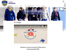 Tablet Screenshot of colegiomirador.cl